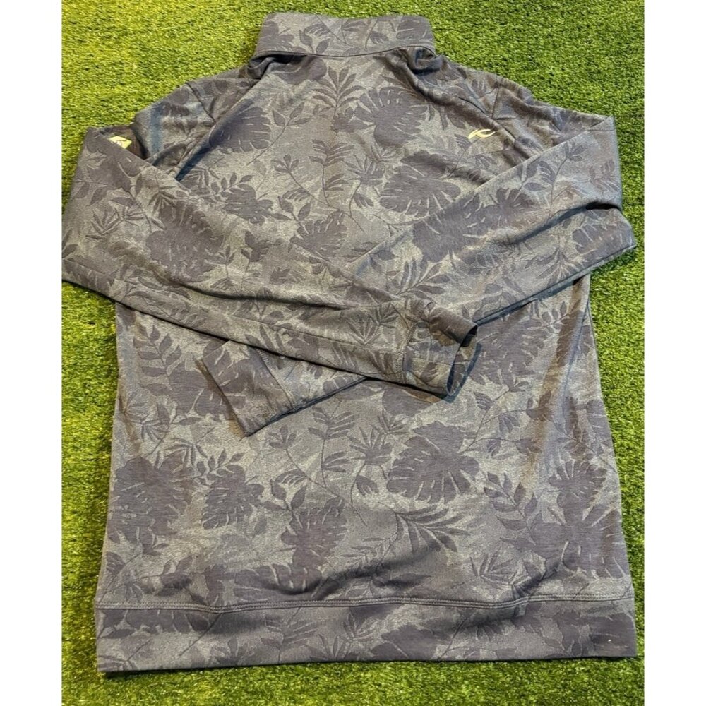 Kjus 1/4 zip mens medium blue floral lighweight breathable sweater pullover - Picture 9 of 11